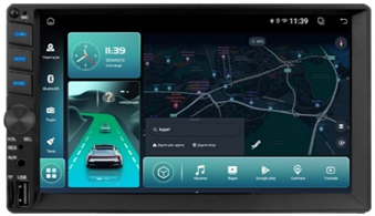 DriveX UA-21 7" 2/32Gb 4-core QLED 1200x720 CarPlay Android Auto магнітола 2 DIN 000001377 фото
