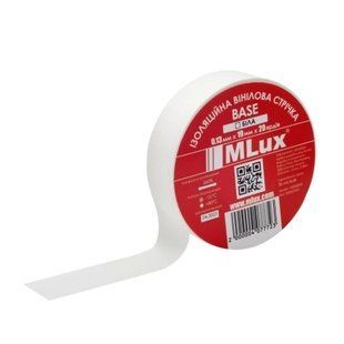 Изоляционная лента MLux BASE 19 мм x 20 ярдов белая 000001069 фото