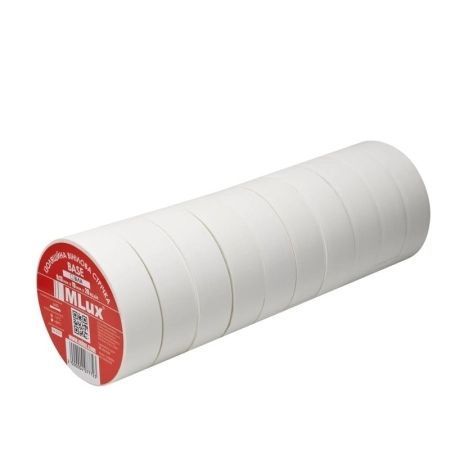 Изоляционная лента MLux BASE 19 мм x 20 ярдов белая 000001069 фото