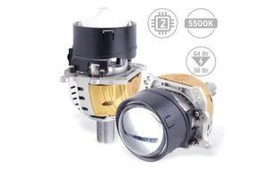 AMS ULTIMATE U2 3 дюйма F/R 58/64Вт 5500K світлодіодні автомобільні лінзи 000001055 фото