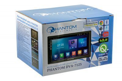 Магнитола 2DIN 7 дюймов Phantom DVA-7125 2/32 ГБ, 4 ядра, Android 10, Bluetooth, GPS 000001809 фото