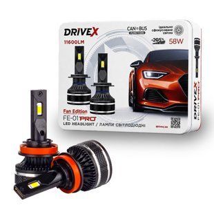 DriveX FE-01M PRO H11 58W CAN 9-32V 6000K LED світлодіодні лампи 000002201 фото