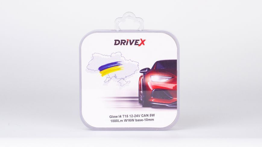 Комплект светодиодных LED ламп DriveX Glow I4 T15 12-24V CAN 5W 1000Lm W16W &Oslash;10 мм 000001810 фото