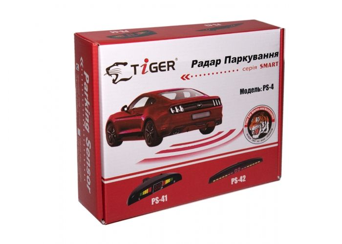 Tiger PS-43 black 18,5 мм парктроник 4 датчика 000000222 фото
