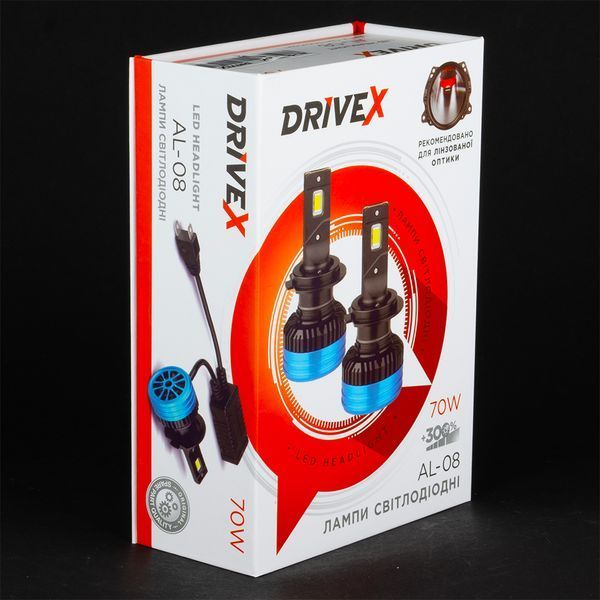DriveX AL-08 HB4 9006 6000K LED светодиодные лампы 000000757 фото