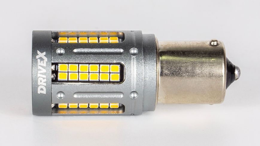 Світлодіодна LED лампа DriveX S25-081 8W 12-24V 1156/P21W BA15S &Oslash;15 мм 000001518 фото