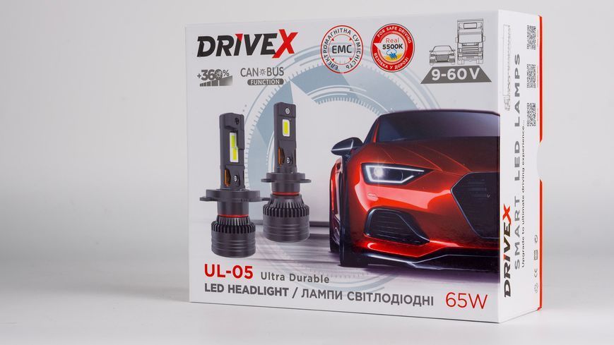 DriveX UL-05 H7 65W 9-60V 5500K 12000Lm CAN світлодіодні лампи 000002048 фото