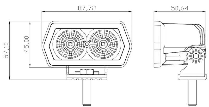 DriveX WL DRL-101 DLX 2-20W OSR SP 9 cm LED фара робочого світла 000000875 фото