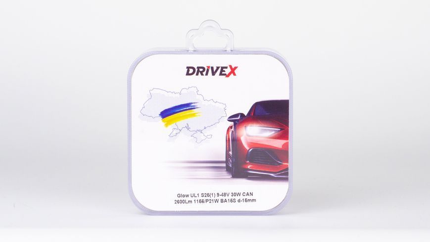 Комплект светодиодных LED ламп DriveX Glow UL1 S25(1) 9-48V 30W CAN 2600Lm 1156/P21W BA15S &Oslash;15 мм 000001969 фото