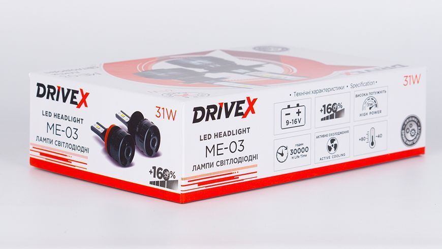 DriveX ME-03 HB4/9006 31W 9-16V 6000K LED светодиодные лампы 000000777 фото