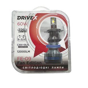 DriveX FE-09 H4 H/L 60W 9-32V 6000K CAN LED светодиодные лампы 000002073 фото