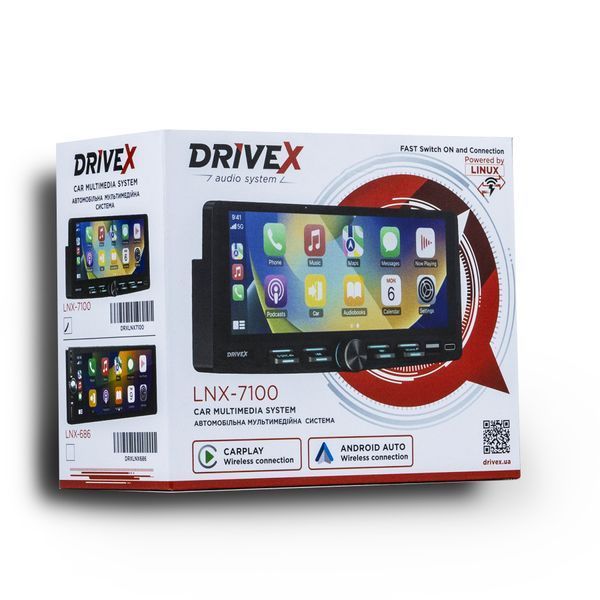 Магнитола 1DIN DriveX LNX-7100 6,86" Bluetooth, CarPlay, Android Auto 000001490 фото