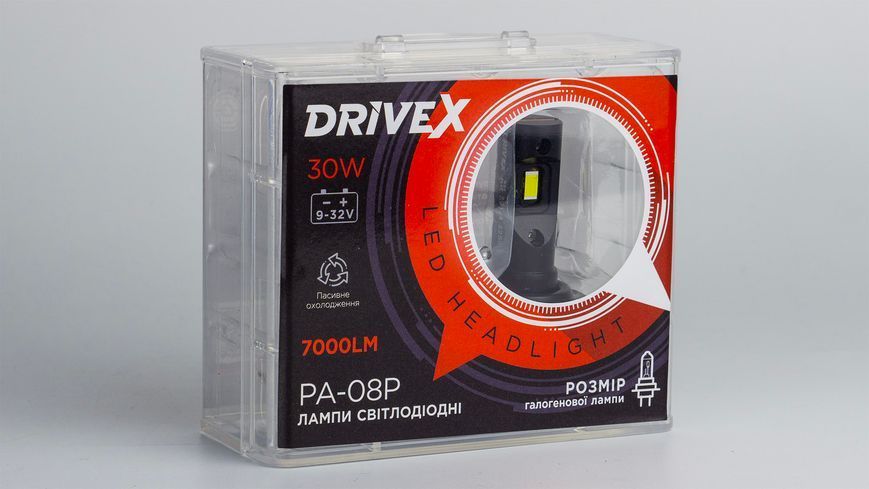 DriveX PA-08 H11 30W 9-32V 5.5K LED світлодіодні лампи 000001326 фото