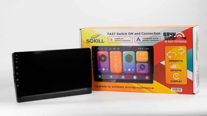 Магнитола 9 дюймов SoKill DELTA-900 2/64 ГБ, 4 ядра, Android 15, Bluetooth, GPS, CarPlay, Android Auto 000001983 фото