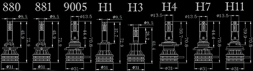 DriveX ME-01 H11 5000K LED світлодіодні лампи 000000770 фото