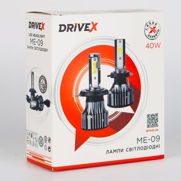 DriveX ME-09 HB4 9006 5500K LED світлодіодні лампи 000001031 фото