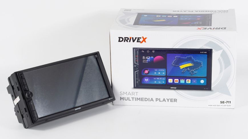 Магнітола 2DIN 7 дюймів DriveX SE-711 4/64 ГБ, 4 ядра, QLED, DSP, Android 10, Bluetooth, GPS, CarPlay, Android Auto 000001794 фото